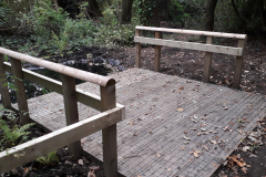 Pitts Wood, pond dipping platform, after work