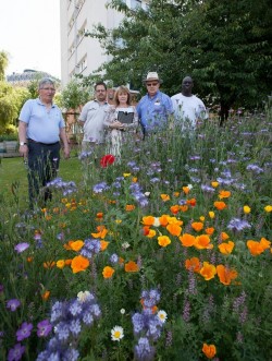 Residents with judges Civic Close Heart of England in Bloom