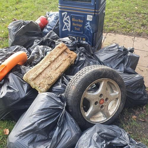 Rubbish and that was removed by the volunteers from the River Rea - part 3